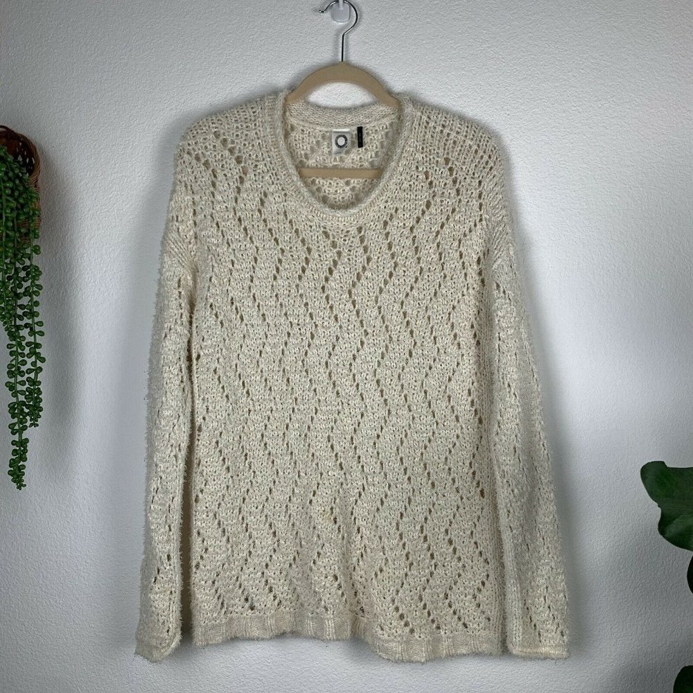 Anthropologie Akemi + Kin Women's S Oversized Chunky Open Knit Tunic Sweater Top